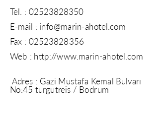 Marin-a Hotel iletiim bilgileri